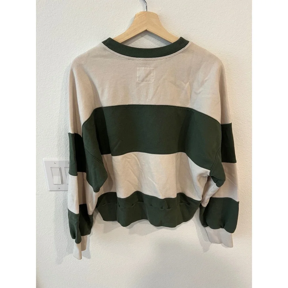Abercrombie & Fitch Sweatshirt Womens Medium Green New York Social Club Pullover - Picture 2 of 8
